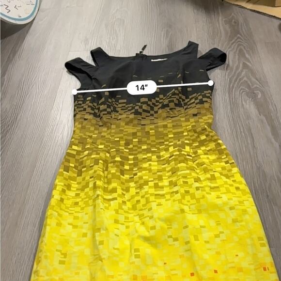 Karen Millen Black Ombre Colorful Block Print Sleeveless Mini Dress Size 4 - Picture 8 of 9